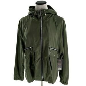 Cali Sport Jacket Womens Sz Large Green Long Sleeve Running Training Activewear